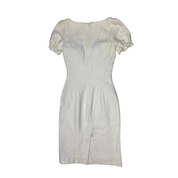 D&G Dolce & Gabbana White Structured Short Sleeve Dress - Picture 5 of 5